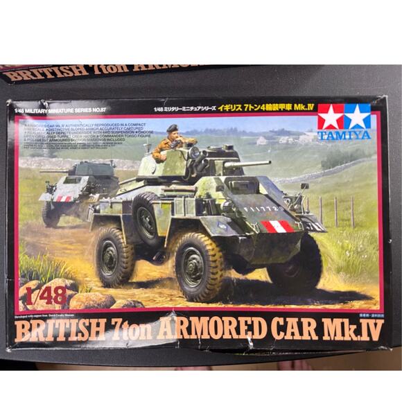 Tamiya 32587 1/48 Scale Model Kit WWII British 7ton Humber Armored Car MK.IV - Picture 1 of 6